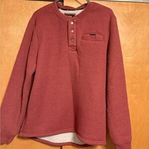 Lee Maroon Henley thermal lined Shirt